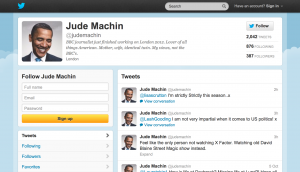 Jude Machin Twitter Screenshot Obama avatar