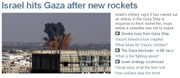 bbc headline israel